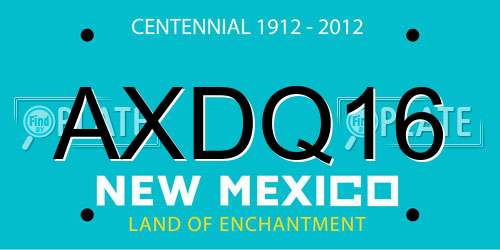 AXDQ16 New Mexico License Plate