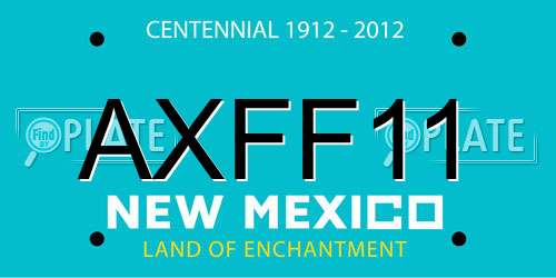 AXFF11 New Mexico License Plate