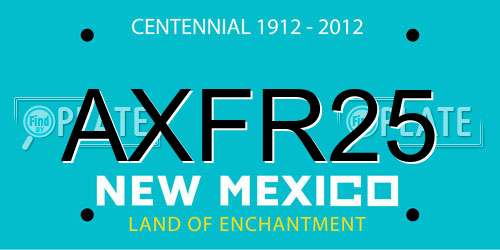 AXFR25 New Mexico License Plate