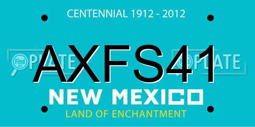 AXFS41 New Mexico License Plate
