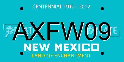 AXFW09 New Mexico License Plate