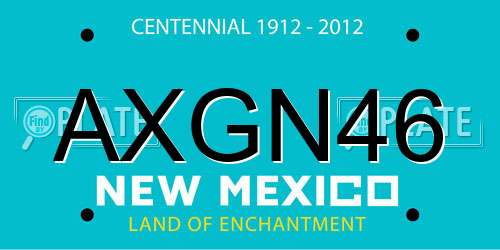 AXGN46 New Mexico License Plate
