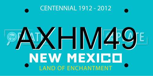 AXHM49 New Mexico License Plate