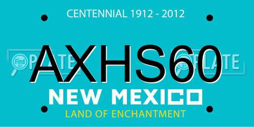 AXHS60 New Mexico License Plate