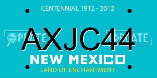 AXJC44 New Mexico License Plate