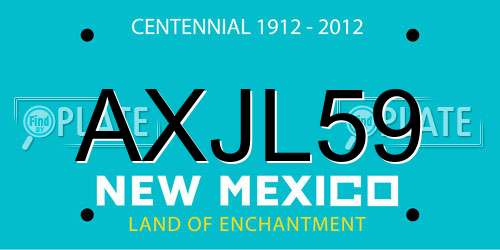 AXJL59 New Mexico License Plate