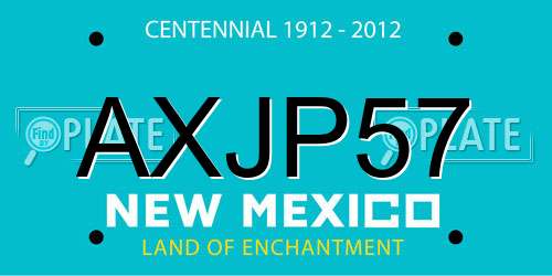 AXJP57 New Mexico License Plate