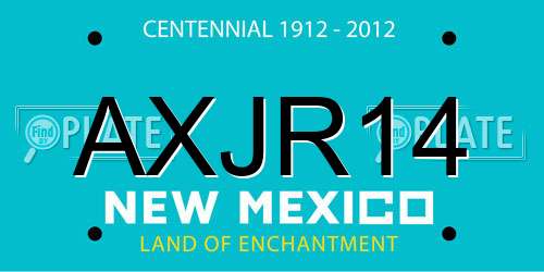 AXJR14 New Mexico License Plate