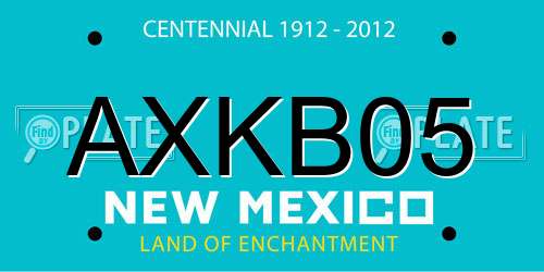 AXKB05 New Mexico License Plate