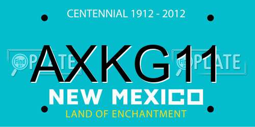 AXKG11 New Mexico License Plate