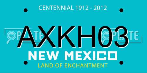 AXKH03 New Mexico License Plate