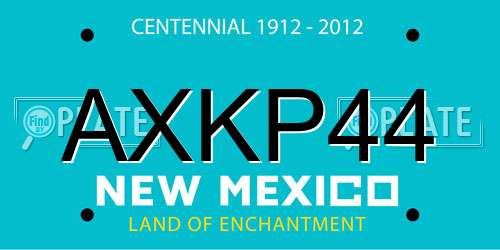 AXKP44 New Mexico License Plate