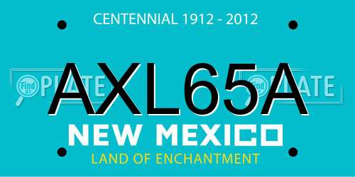 AXL65A New Mexico License Plate