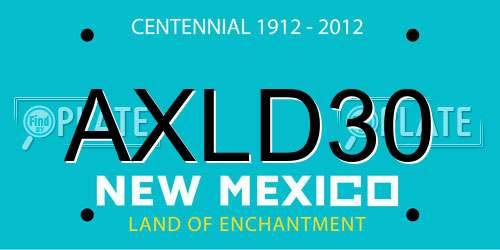 AXLD30 New Mexico License Plate