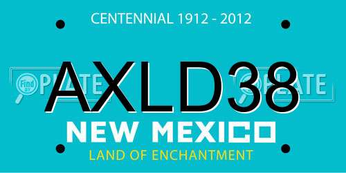 AXLD38 New Mexico License Plate