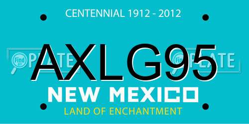 AXLG95 New Mexico License Plate