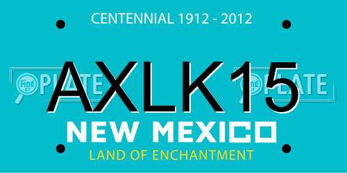AXLK15 New Mexico License Plate