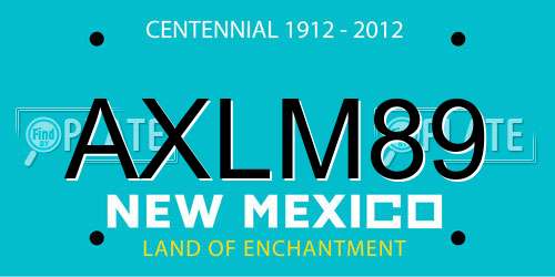 AXLM89 New Mexico License Plate