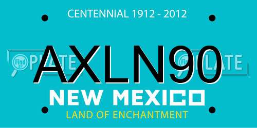AXLN90 New Mexico License Plate