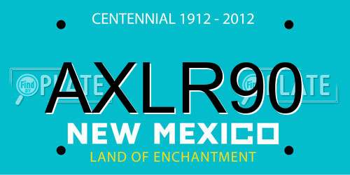 AXLR90 New Mexico License Plate