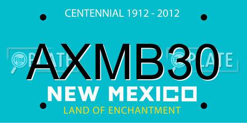 AXMB30 New Mexico License Plate