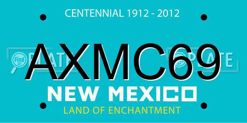 AXMC69 New Mexico License Plate