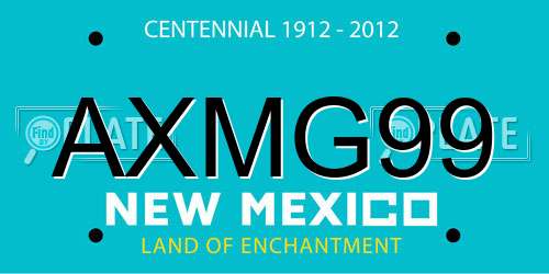 AXMG99 New Mexico License Plate