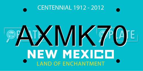 AXMK70 New Mexico License Plate