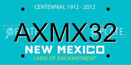 AXMX32 New Mexico License Plate