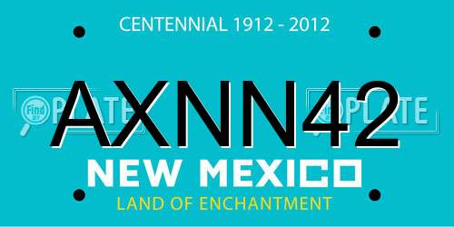 AXNN42 New Mexico License Plate