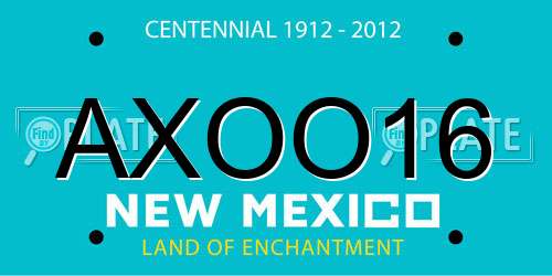 AXOO16 New Mexico License Plate
