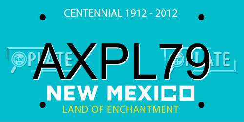 AXPL79 New Mexico License Plate