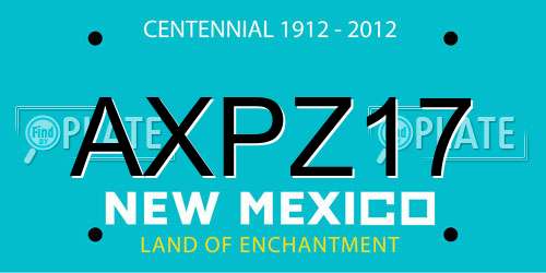 AXPZ17 New Mexico License Plate