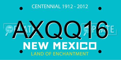 AXQQ16 New Mexico License Plate
