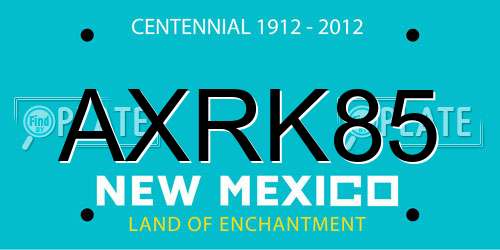 AXRK85 New Mexico License Plate
