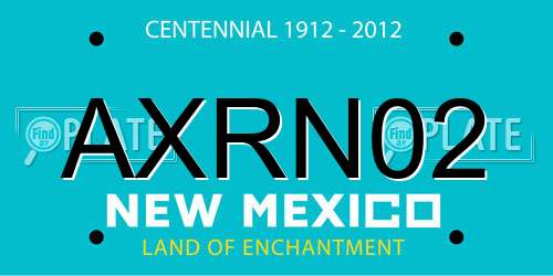 AXRN02 New Mexico License Plate