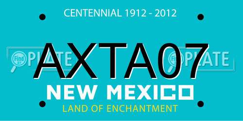 AXTA07 New Mexico License Plate