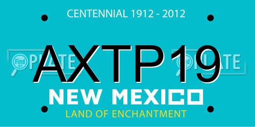 AXTP19 New Mexico License Plate