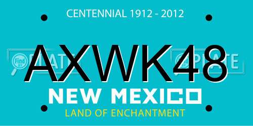 AXWK48 New Mexico License Plate