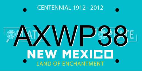 AXWP38 New Mexico License Plate