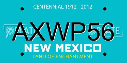 AXWP56 New Mexico License Plate