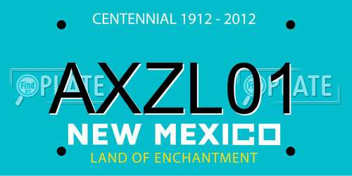 AXZL01 New Mexico License Plate