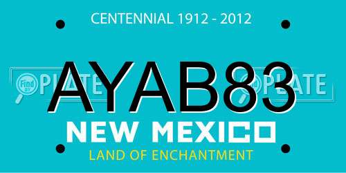 AYAB83 New Mexico License Plate