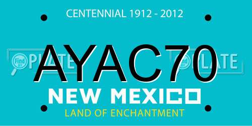 AYAC70 New Mexico License Plate