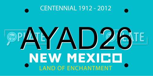AYAD26 New Mexico License Plate