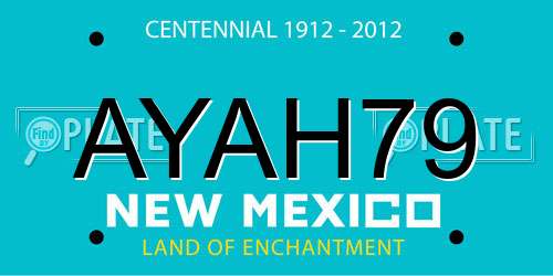 AYAH79 New Mexico License Plate
