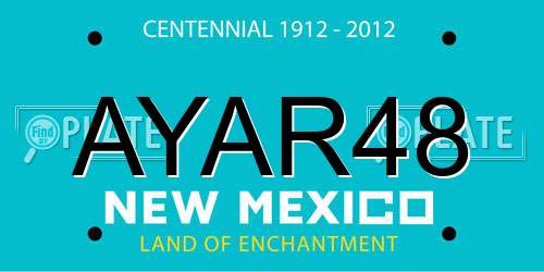 AYAR48 New Mexico License Plate