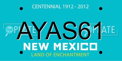 AYAS61 New Mexico License Plate