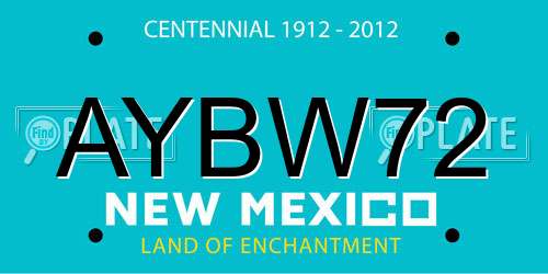 AYBW72 New Mexico License Plate