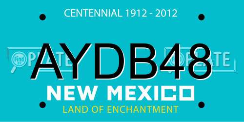 AYDB48 New Mexico License Plate